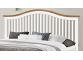4ft6 Double The Curve White & Oak finish wood bed frame Curved headboard head end low foot end board 4